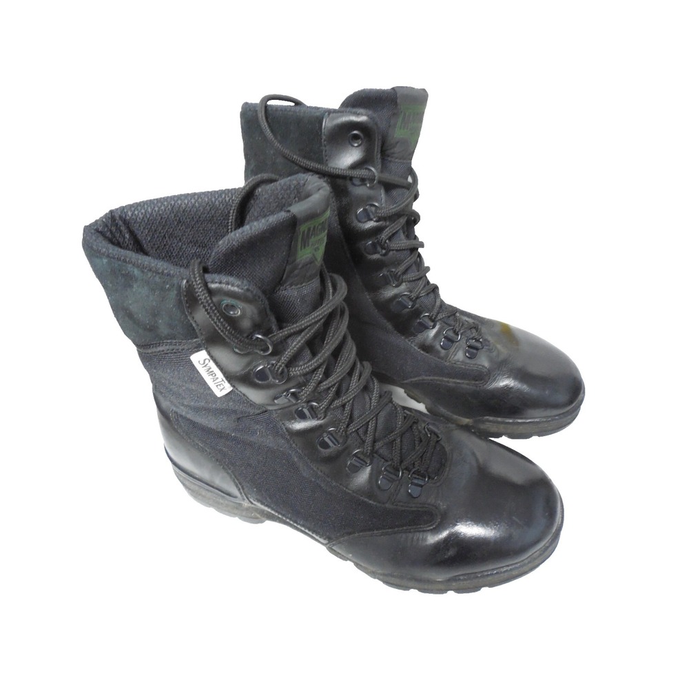 Magnum Sympatex Canvas Leather 1142 Tatical Hiking Men's Boots Size 10 Preowned